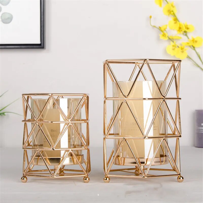 Golden Candle Holder Decoration