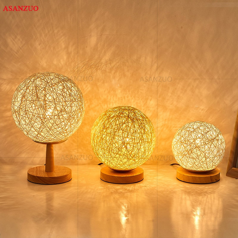 Rattan Desk lamp