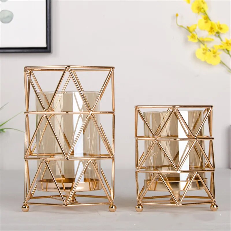 Golden Candle Holder Decoration