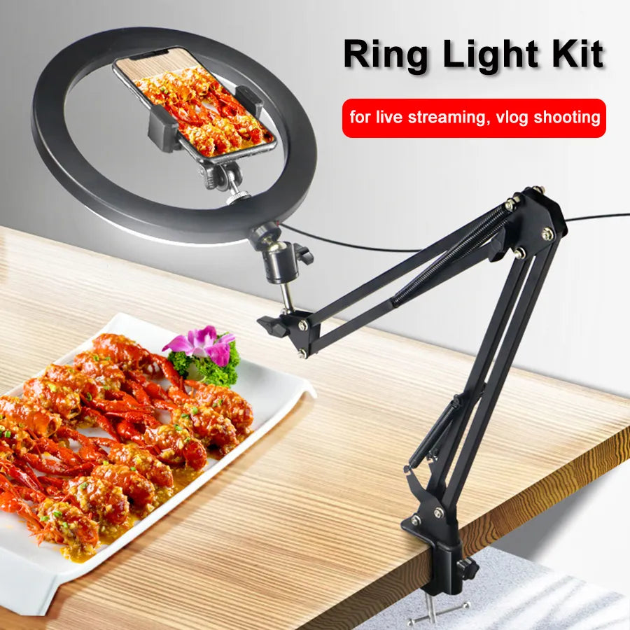 Long Arm Ring Light Phone Holder