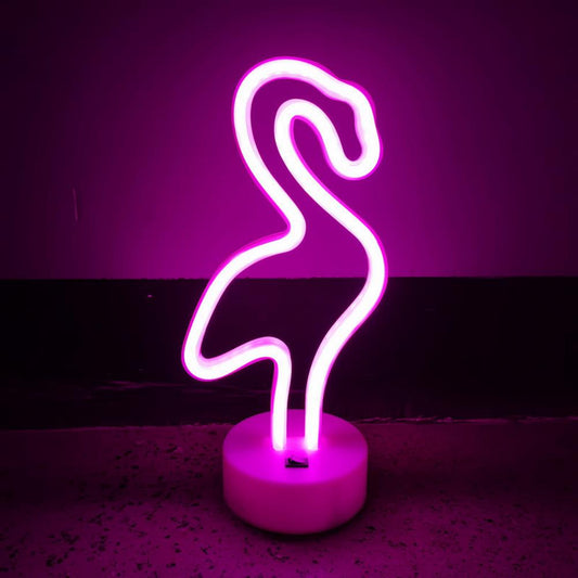 PINK LED NEON Flamingo & Bunny Signs