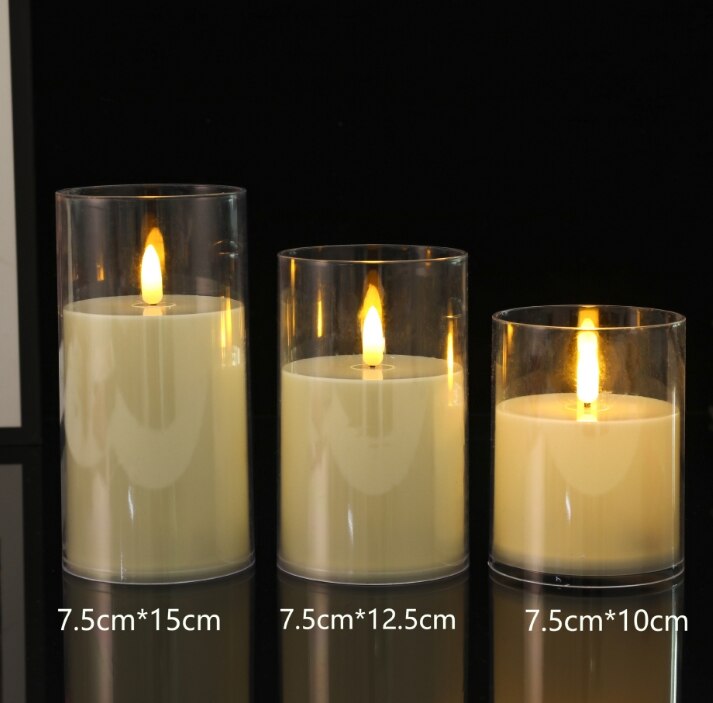 LED Flickering Wick Flameless Candles