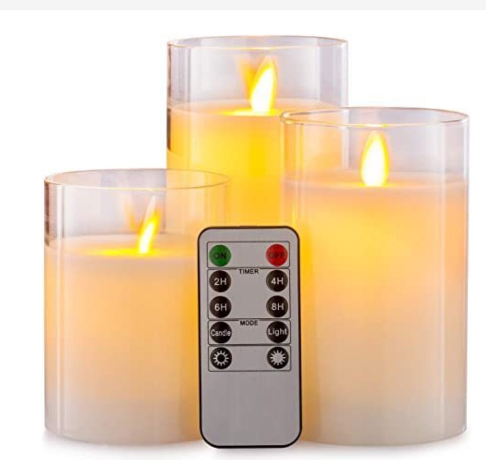 LED Flickering Wick Flameless Candles