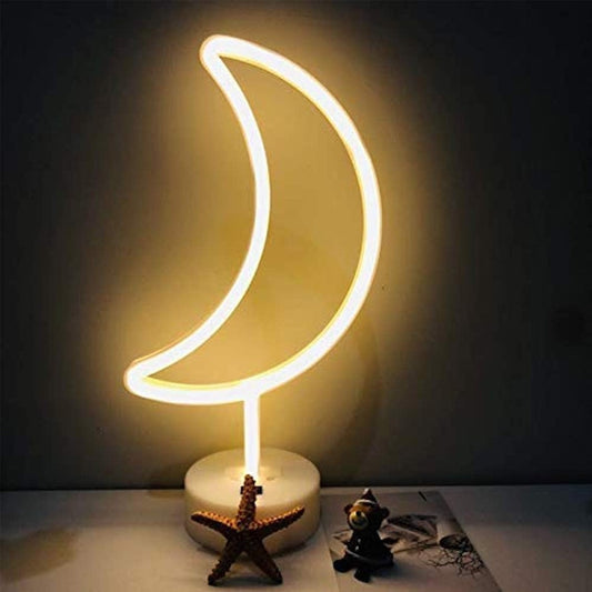 Warm Moon Led Neon Light Coconut Tree Cactus Unicorn Moon Lamp Stand Colorful Home Room Desk Decoration Christmas Night Lamp