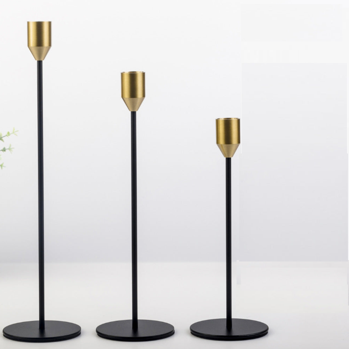 Gold Taper Candle Holder Sets