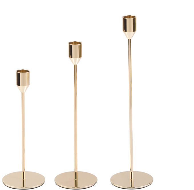 Gold Taper Candle Holder Sets