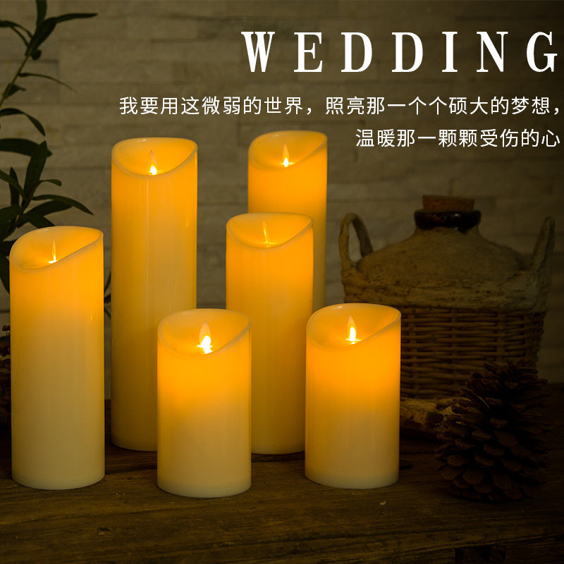 Led Simulation Swing Electronic Candle Paraffin Wax Candle Lamp Wedding Festival Home Decoration Candle Lamp Wholesale