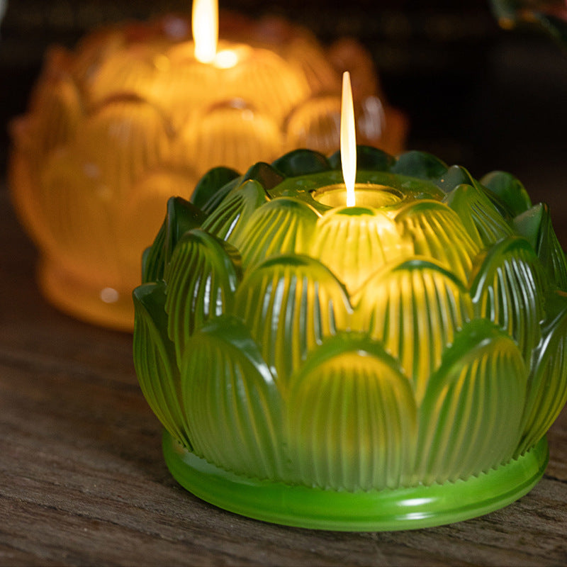 Multi Color Lotus Flickering LED Candle